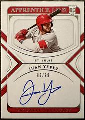 Juan Yepez Baseball Cards 2022 Panini National Treasures Apprentice Ink Autographs Prices