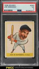 Joe DiMaggio #250 Baseball Cards 1938 Goudey Prices