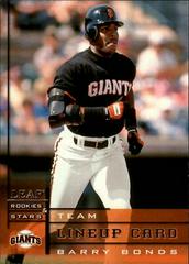 Barry Bonds #182 Baseball Cards 1998 Leaf Rookies & Stars Prices