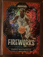 Dariq Whitehead [Red Shimmer] #13 Basketball Cards 2023 Panini Prizm Draft Picks Fireworks Prices