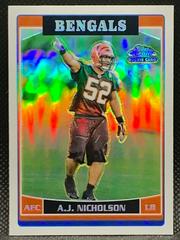 A.J. Nicholson [Refractor] #208 Football Cards 2006 Topps Chrome Prices