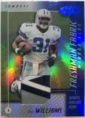 Roy Williams [Mirror Blue Jersey] Football Cards 2002 Leaf Certified Prices
