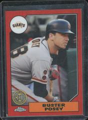 Buster Posey [Red Refractor] #87T-6 Baseball Cards 2017 Topps Chrome 1987 Prices
