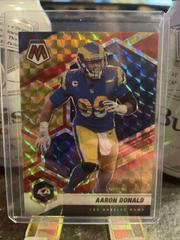 Aaron Donald [Choice Fusion Red & Yellow] #120 Football Cards 2021 Panini Mosaic Prices