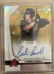 Corbin Carroll [Gold Refractor] #CC Baseball Cards 2020 Bowman Sterling Prospect Autographs Prices