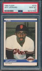 Jeff Leonard #379 Baseball Cards 1984 Fleer Prices