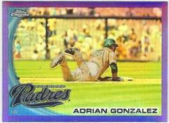 Adrian Gonzalez [Purple Refractor] #25 Baseball Cards 2010 Topps Chrome Prices