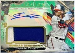 Gunnar Henderson [Green] #IAP-GH Baseball Cards 2023 Topps Inception Autograph Patch Prices