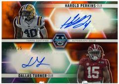 Dallas Turner, Harold Perkins #DA-PT Football Cards 2023 Bowman's Best University Dual Autographs Prices