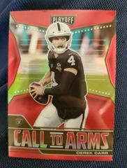 Derek Carr [Red] #CA-DCA Football Cards 2021 Panini Playoff Call to Arms Prices