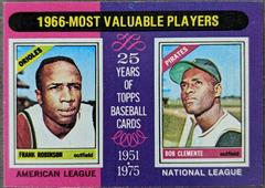 1966 MVP's [F. Robinson, R. Clemente] #204 Baseball Cards 1975 Topps Mini Prices