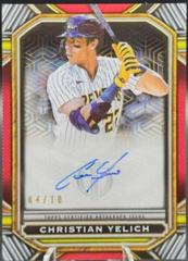 Christian Yelich [Red] #IPA-CY Baseball Cards 2023 Topps Tribute Iconic Perspectives Autographs Prices