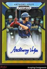 Anthony Volpe [Gold Prizm] #61 Baseball Cards 2019 Panini Prizm Draft Picks Autographs Prices
