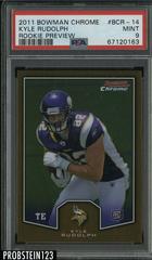 Kyle Rudolph Football Cards 2011 Bowman Chrome Rookie Preview Prices