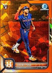 Jeremy Pena [SP Variation Sapphire Orange] #35 Baseball Cards 2022 Bowman Chrome Prices