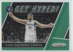 Karl Anthony Towns [Green Prizm] Basketball Cards 2017 Panini Prizm Get Hyped Prices