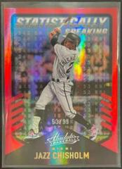 Jazz Chisholm [Spectrum Red] #SS-14 Baseball Cards 2022 Panini Absolute Statistically Speaking Prices