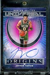 Jayson Tatum [Pink] #UA-JTT Basketball Cards 2022 Panini Origins Universal Autographs Prices
