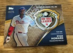 Ryan Howard [Gold] #CA-RH Baseball Cards 2023 Topps Crowning Achievements Commemorative Patch Prices