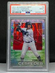Yoelqui Cespedes [Red Lava Refractor] #6 Baseball Cards 2021 Bowman’s Best Prices