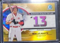 Noelvi Marte [Gold] #BTP-13 Baseball Cards 2023 Bowman Scouts Top 100 Prices