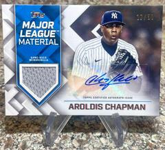 Aroldis Chapman Baseball Cards 2022 Topps Major League Material Autographs Prices