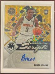 Bones Hyland [Gold] #RS-BHY Basketball Cards 2021 Panini Mosaic Rookie Scripts Autographs Prices