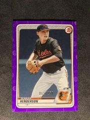 Gunnar Henderson [Purple] Baseball Cards 2020 Bowman Paper Prospects Prices