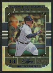 Miguel Cabrera Baseball Cards 2022 Panini Three and Two Future First Ballots Prices