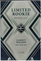 Garrett Wilson Football Cards 2022 Panini Limited Rookie Booklet Prices