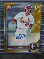 Brendan Donovan [Gold] #PPA-BD Baseball Cards 2022 Bowman Paper Prospect Autographs Prices
