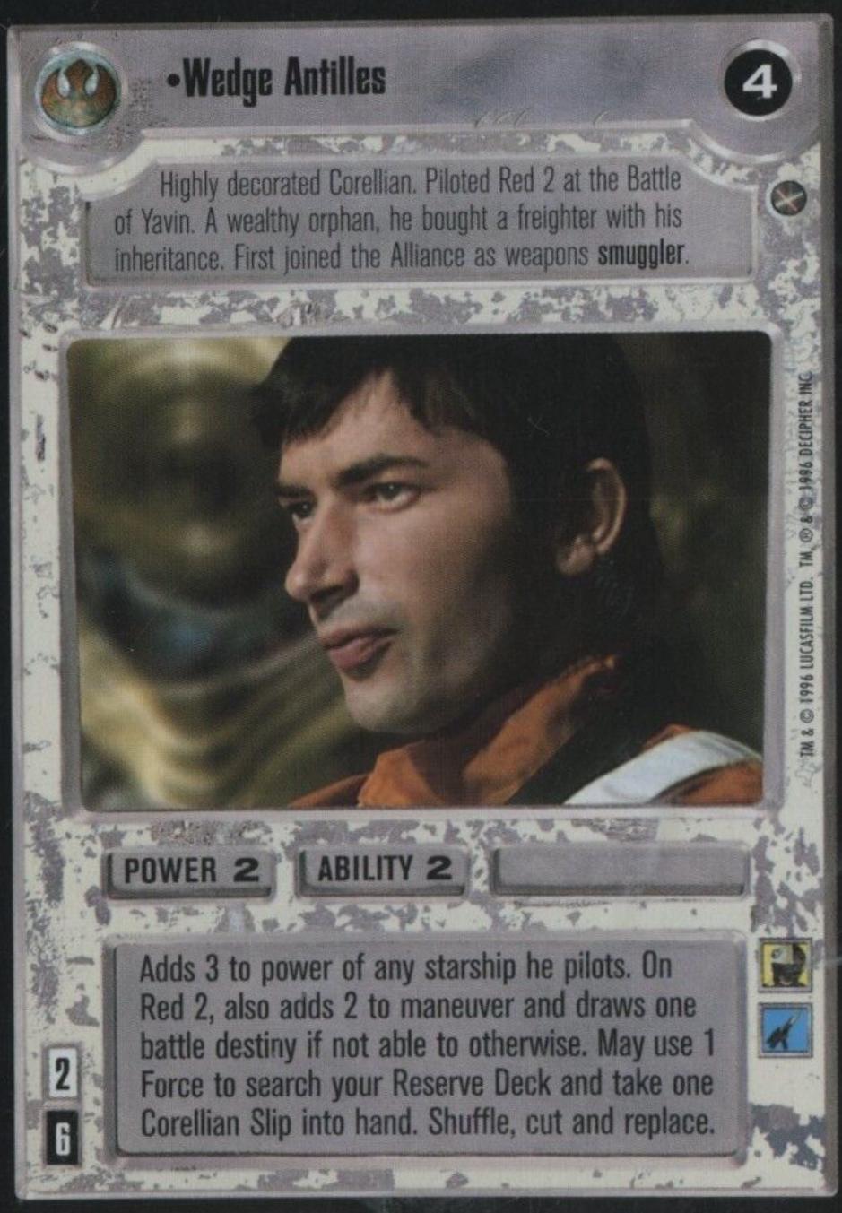 Wedge Antilles [Limited] Star Wars CCG A New Hope