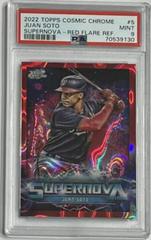 Juan Soto [Red Flare] #SN-5 Baseball Cards 2022 Topps Cosmic Chrome Supernova Prices