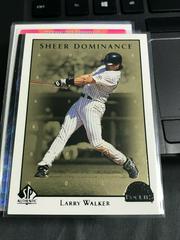 Larry Walker [Gold] #SD33 Baseball Cards 1998 SP Authentic Sheer Dominance Prices