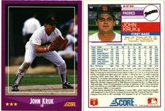 John Kruk #36 Baseball Cards 1988 Score Prices