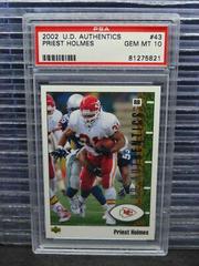 Priest Holmes #43 Football Cards 2002 Upper Deck Authentics Prices