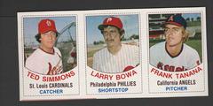 Simmons, Bowa, Tanana [Hand Cut Panel] Baseball Cards 1977 Hostess Prices