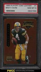 Brett Favre #1 Football Cards 1996 Playoff Contenders Leather Prices