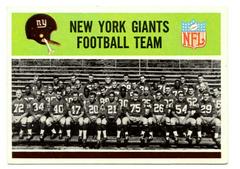 New York Giants Football Cards 1965 Philadelphia Prices