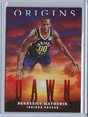 Bennedict Mathurin [Red] #5 Basketball Cards 2022 Panini Origins Dawn Prices
