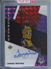 James Worthy [Choice Fusion Red] Basketball Cards 2019 Panini Mosaic Autographs Prices