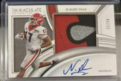 Nakobe Dean #RA-NDE Football Cards 2022 Panini Immaculate Collegiate Rookie Autographs Prices