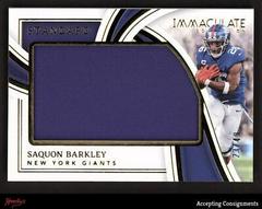 Saquon Barkley Football Cards 2023 Panini Immaculate Standard Jersey Prices