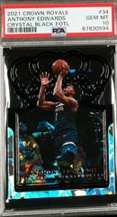Anthony Edwards [Crystal Black] Basketball Cards 2021 Panini Crown Royale Prices