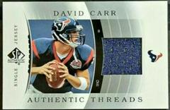 David Carr [Single Jersey] #JC-DC Football Cards 2003 SP Authentic Threads Prices