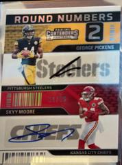 George Pickens, Skyy Moore [Autograph] #RN-PM Football Cards 2022 Panini Contenders Round Numbers Prices