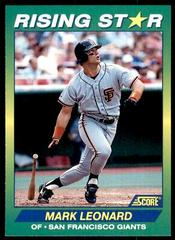 Mark Leonard #62 Baseball Cards 1992 Score Rising Stars Prices