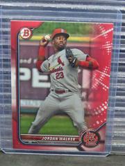 Jordan Walker [Red] #BD-36 Baseball Cards 2022 Bowman Draft Prices
