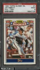 Jim Abbott [Foil Test] #1 Baseball Cards 1990 Topps Glossy Rookies Prices