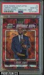 LeBron James [Red Cracked Ice] Basketball Cards 2018 Panini Contenders Optic Historic Mvps Prices